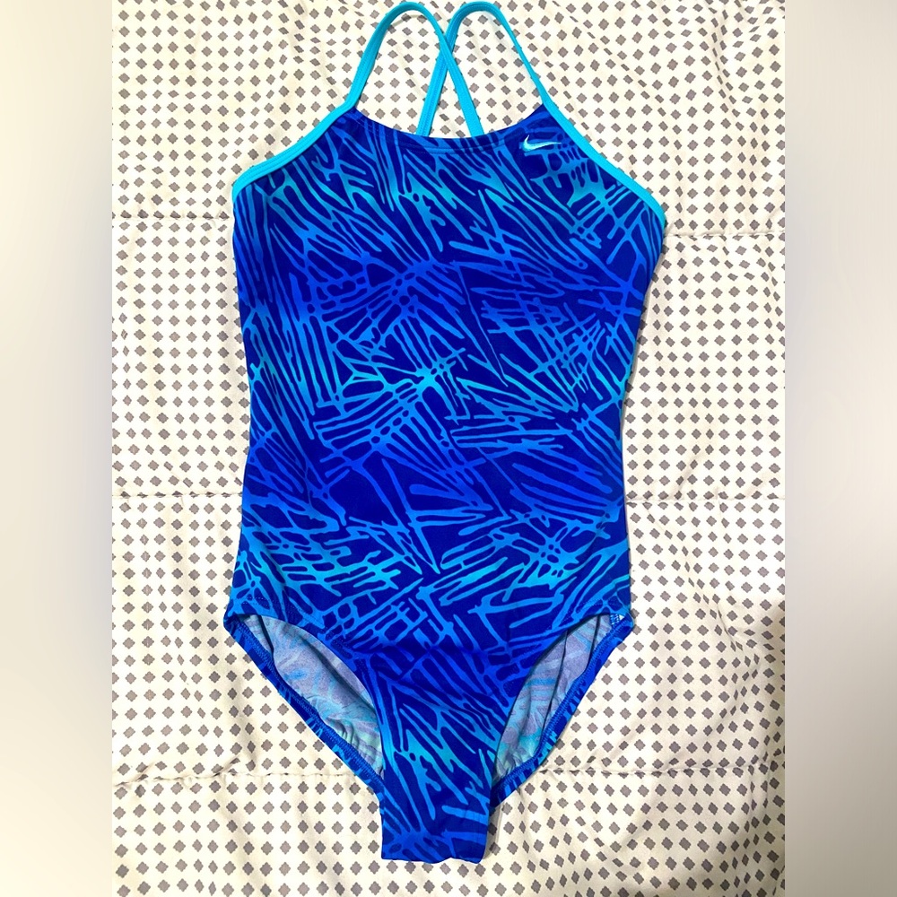 Nike Girls Swimsuit Athletic Size 12 EUC